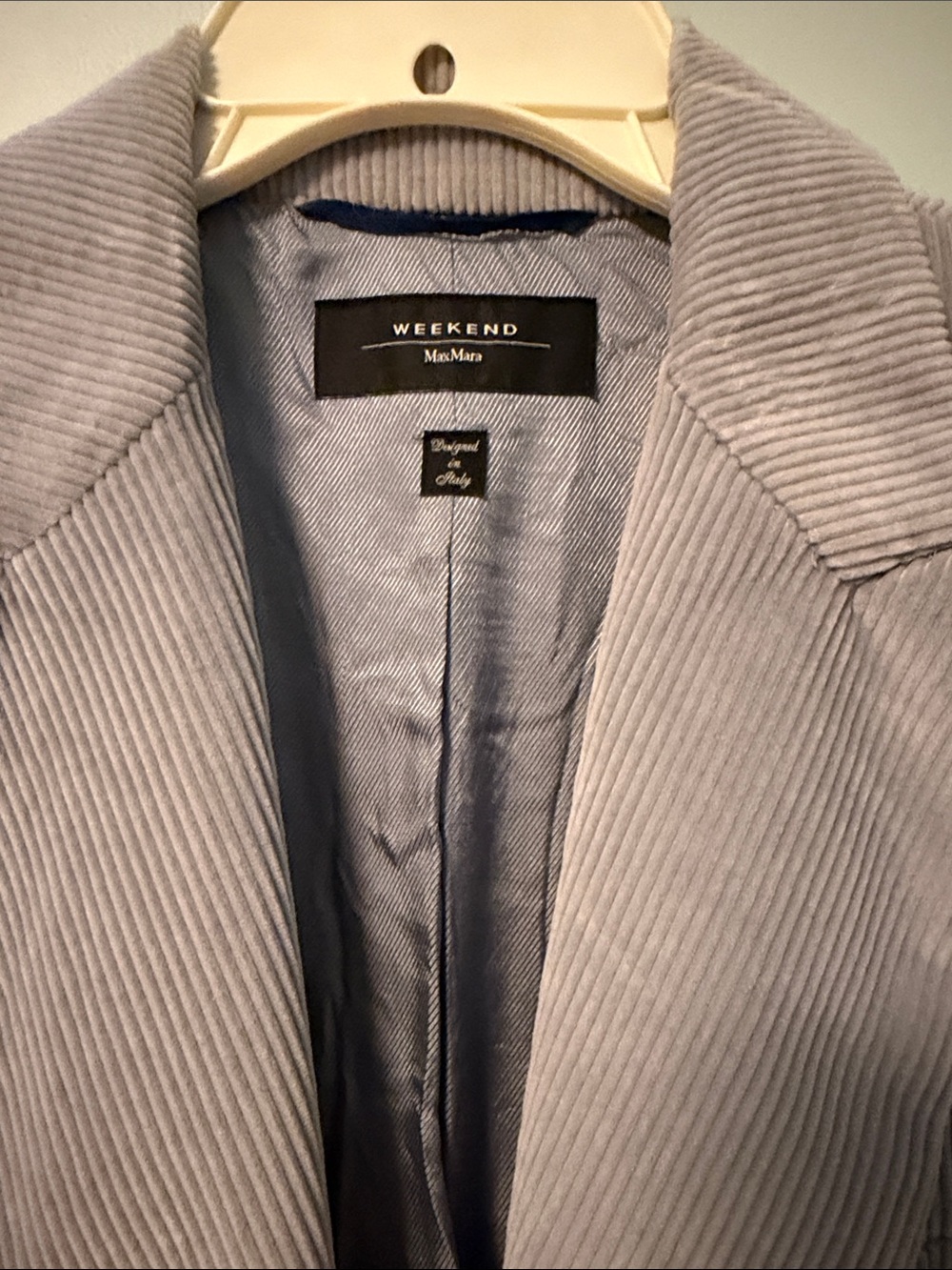 Weekend MaxMara Light Gray Corduroy Sport Coat